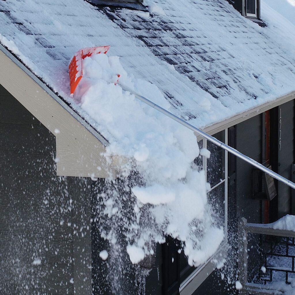 Removing snow from your roof helps prevent ice dams from forming and reduces heavy loads from your roof.