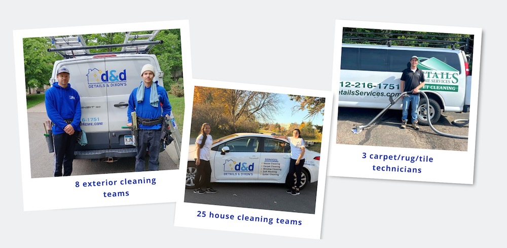 Details & Dixon's exterior home cleaning teams